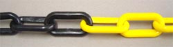 Plastic Chain Black Yellow Intermittent 8mm